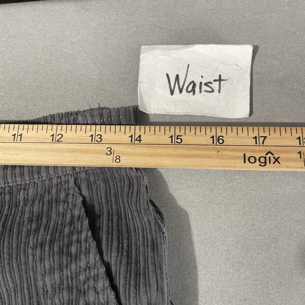 Prana Corduroy Pants Womens Size 6 Gray High Rise Wide Leg Organic Cotton Casual - Picture 11 of 15